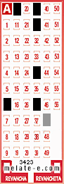 Volante ganador del sorteo 3423 de Melate