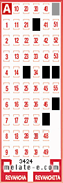 Volante ganador del sorteo 3424 de Melate