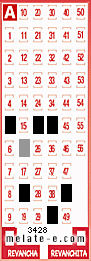 Volante ganador del sorteo 3428 de Melate