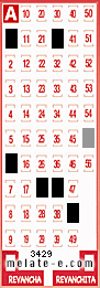 Volante ganador del sorteo 3429 de Melate