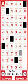 Volante ganador del sorteo 3430 de Melate