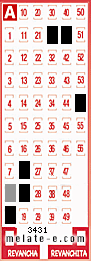 Volante ganador del sorteo 3431 de Melate