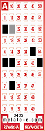 Volante ganador del sorteo 3432 de Melate
