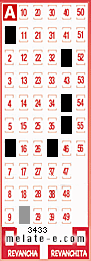 Volante ganador del sorteo 3433 de Melate