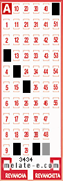 Volante ganador del sorteo 3434 de Melate