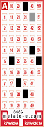 Volante ganador del sorteo 3436 de Melate