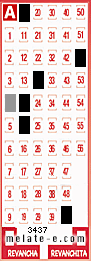 Volante ganador del sorteo 3437 de Melate