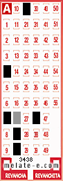 Volante ganador del sorteo 3438 de Melate