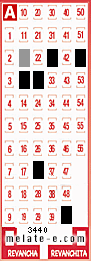 Volante ganador del sorteo 3440 de Melate