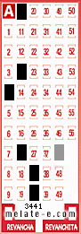 Volante ganador del sorteo 3441 de Melate