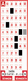 Volante ganador del sorteo 3456 de Melate