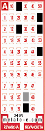 Volante ganador del sorteo 3459 de Melate