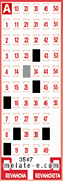 Volante ganador del sorteo 3507 de Melate