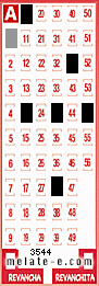 Volante ganador del sorteo 3544 de Melate