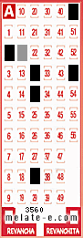 Volante ganador del sorteo 3560 de Melate