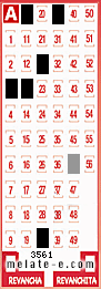 Volante ganador del sorteo 3561 de Melate