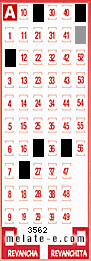 Volante ganador del sorteo 3562 de Melate