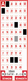 Volante ganador del sorteo 3568 de Melate