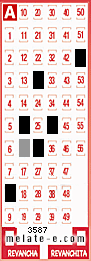Volante ganador del sorteo 3587 de Melate