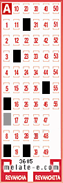 Volante ganador del sorteo 3605 de Melate