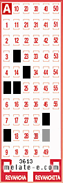 Volante ganador del sorteo 3613 de Melate