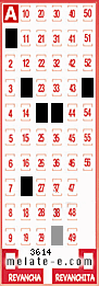 Volante ganador del sorteo 3614 de Melate