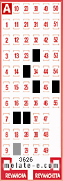 Volante ganador del sorteo 3626 de Melate