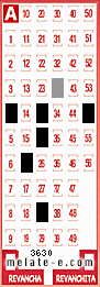 Volante ganador del sorteo 3630 de Melate