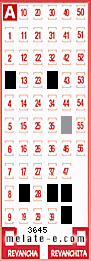 Volante ganador del sorteo 3645 de Melate