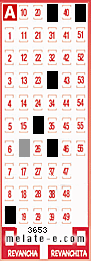 Volante ganador del sorteo 3653 de Melate