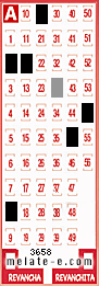 Volante ganador del sorteo 3658 de Melate