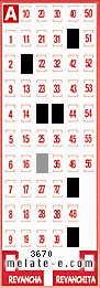 Volante ganador del sorteo 3670 de Melate
