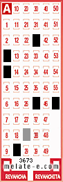 Volante ganador del sorteo 3673 de Melate