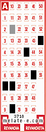 Volante ganador del sorteo 3718 de Melate