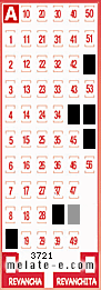 Volante ganador del sorteo 3721 de Melate
