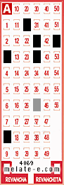 Volante ganador del sorteo 4069 de Melate