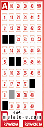Volante ganador del sorteo 4094 de Melate