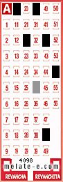 Volante ganador del sorteo 4098 de Melate