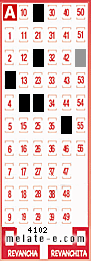 Volante ganador del sorteo 4102 de Melate