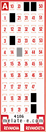 Volante ganador del sorteo 4186 de Melate