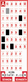 Volante ganador del sorteo 4196 de Melate
