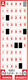 Volante ganador del sorteo 4253 de Melate