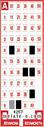 Volante ganador del sorteo 4257 de Melate
