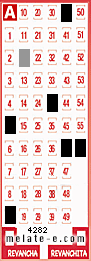 Volante ganador del sorteo 4282 de Melate