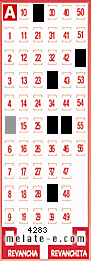 Volante ganador del sorteo 4283 de Melate
