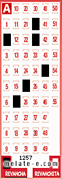 Volante ganador del sorteo 1257 de Revancha