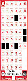 Volante ganador del sorteo 3418 de Revanchita