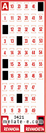 Volante ganador del sorteo 3421 de Revanchita