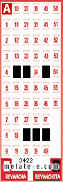 Volante ganador del sorteo 3422 de Revanchita