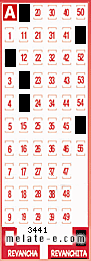 Volante ganador del sorteo 3441 de Revanchita